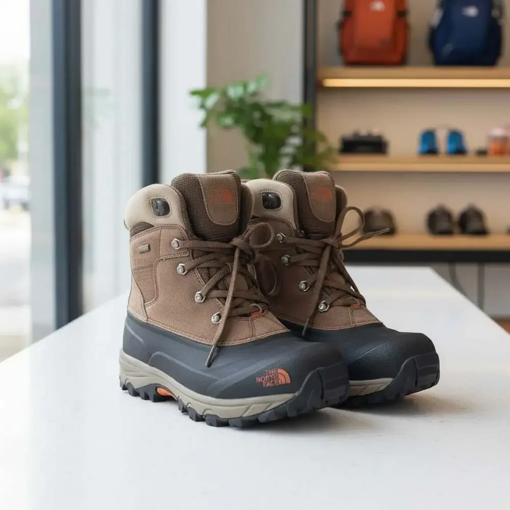 The North Face Chilkat Brown Suede Waterproof Winter Boot Men's 8.5